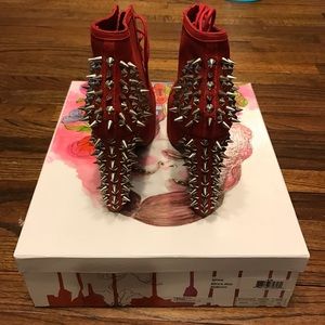 Jeffrey Campbell Lita Spike Brick Red Nubuck