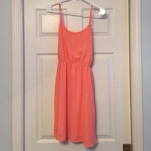 Coral Summer Dress w Gold Accents-PRICE REDUCED!