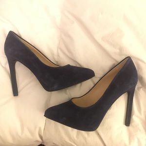 Nine West blue suede stilettos