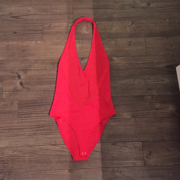Sheer Red Bodysuit