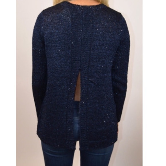 Jack by BB Dakota Warrane Navy Sparkle Sweater - Picture 2 of 3
