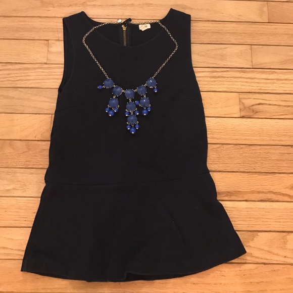 J crew ponte peplum sleeveless top