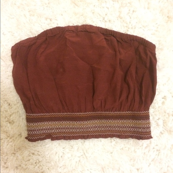 Rust crop top / tube top