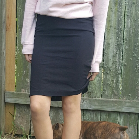 Mini black pencil skirt