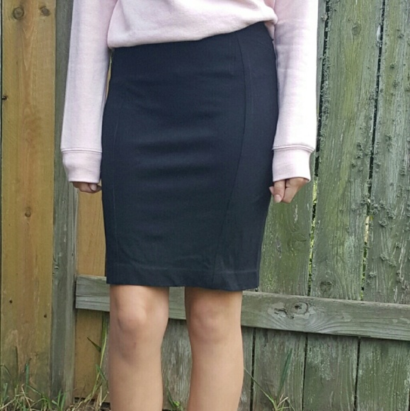Mini pencil skirt with shaping seams
