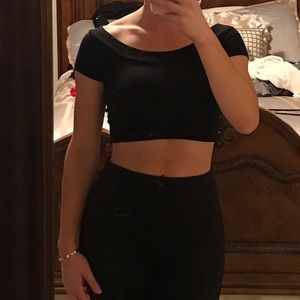 Black crop top