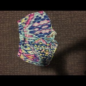 Multi color flowy shorts