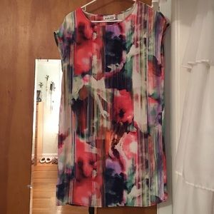 Black Bead Printed Shift Dress!