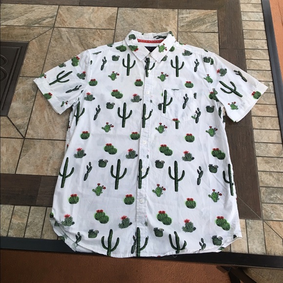 Men's Forever 21 Cactus Short Sleeve