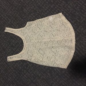 Cream lace top