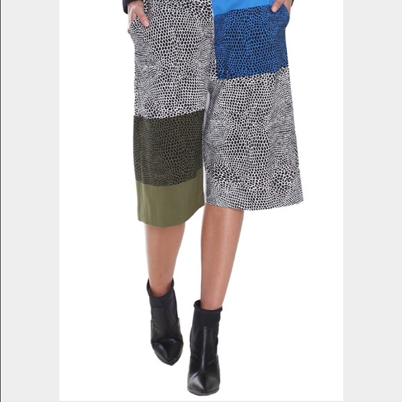 Tibi Nelio Color block relaxed culotte - Picture 1 of 4