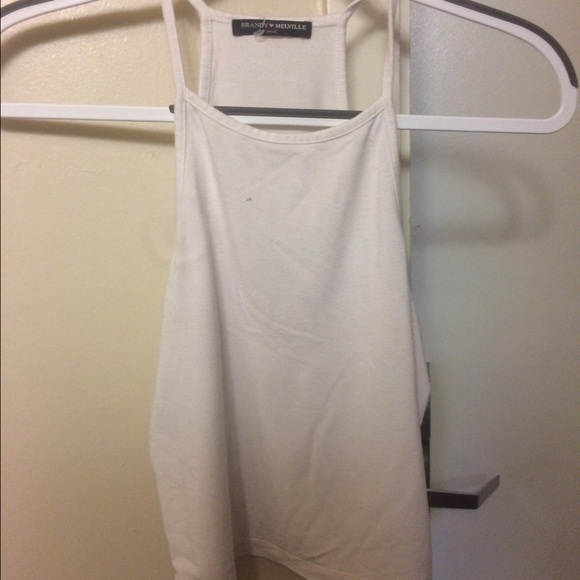 White Brandy Melville top with a high neck