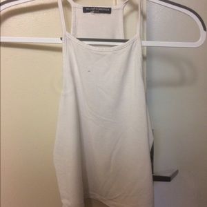 White Brandy Melville top with a high neck