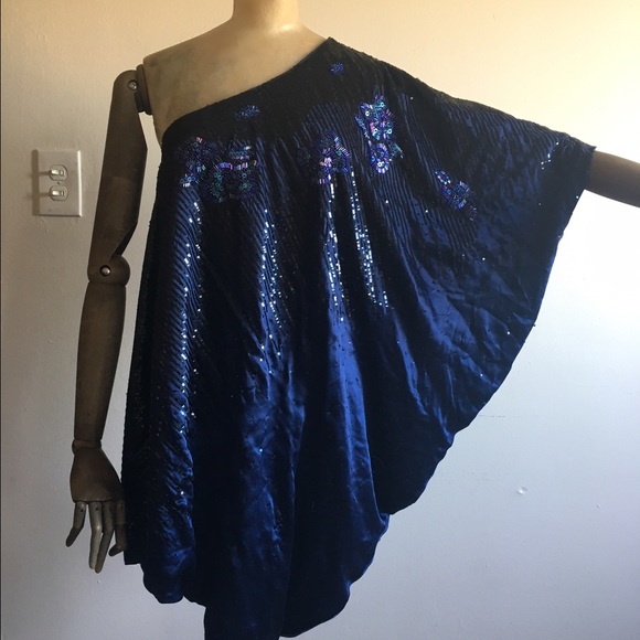 HALSTON heritage side drape dress.