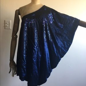 HALSTON heritage side drape dress.