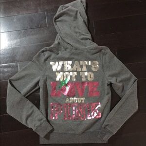 PINK Victoria's Secret grey hoodie