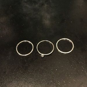 Stackable silver rings