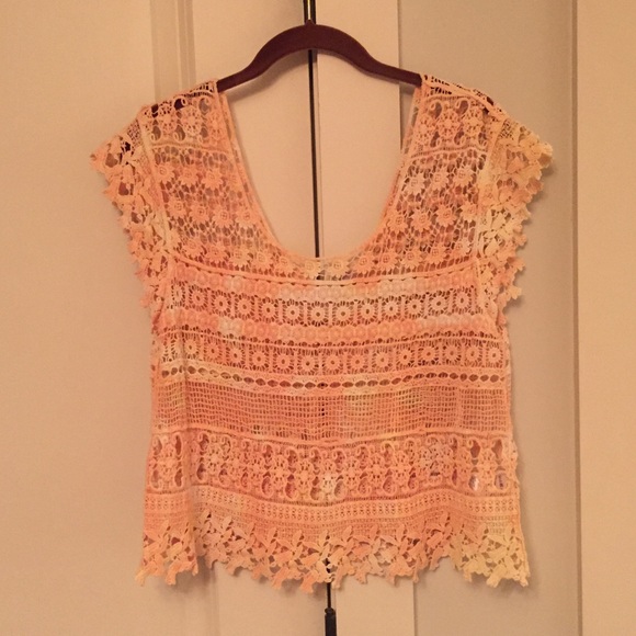 holey faded orange top - Picture 1 of 2