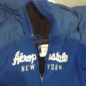 Aéropostale blue zip up hoodie