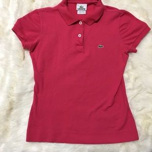 Lacoste Womens Polo Shirt Salmon Color XS/ S 🐊