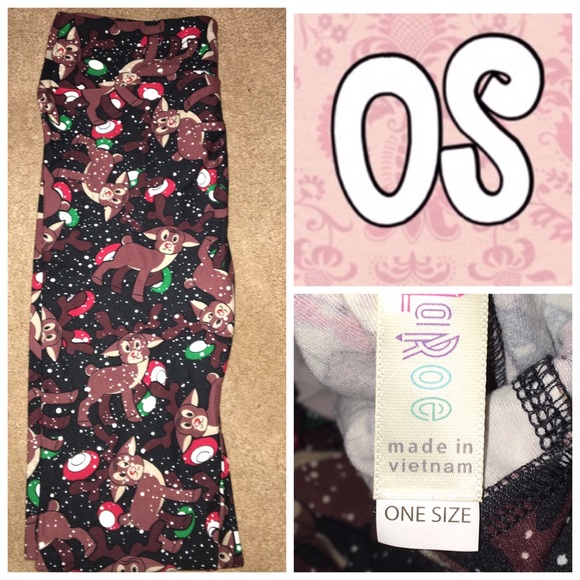 Lularoe Rudolph reindeer leggings NWT OS