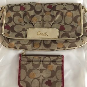 Coach - Wristlet with matching id/card card case.