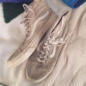 Cream high top vans