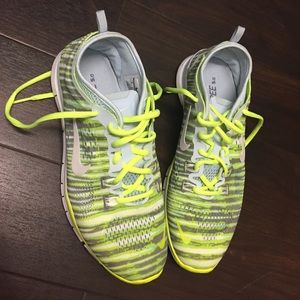 Grey & neon green Nikes