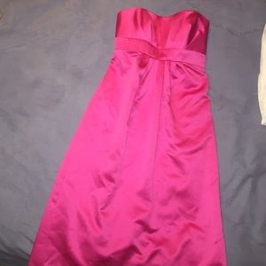 Strapless pink dress!🤗