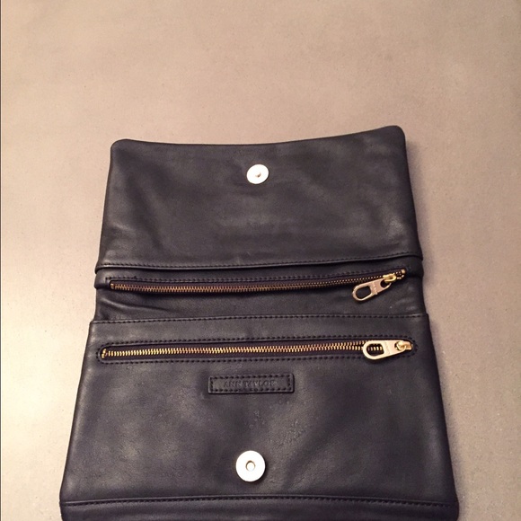 Ann Taylor leather clutch bag