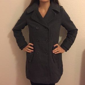 Dark grey pea coat