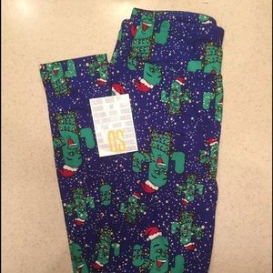 LuLaRoe Christmas Cactus OS Leggings