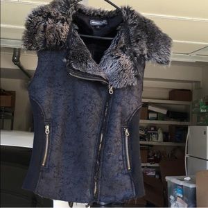 Members only faux fur vest