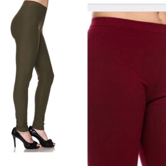 🎉PoshLoveFest HP🎉12/6🎉Olive Soft Knit Leggings! - Picture 4 of 4