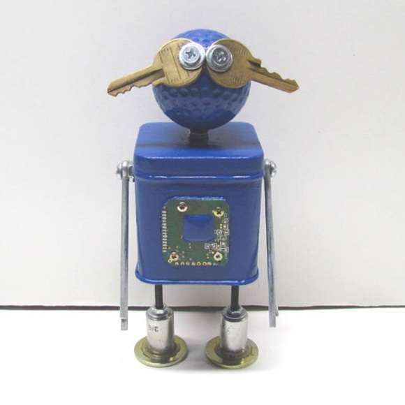 Found Objects Robot Sculpture - image 1