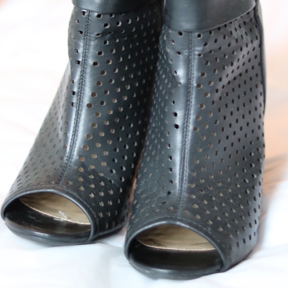 Shoe Dazzle Shoes - Peep Toe Booties Shoe Dazzle Shoes - Peep Toe Booties