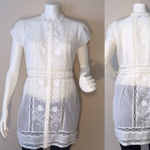 Vintage Look👒 Lace Tunic Top size8 from Dillards