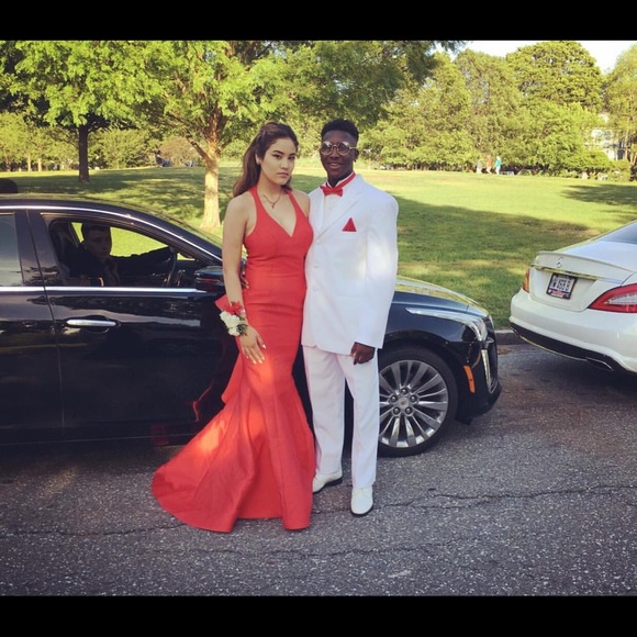 Red Sherri Hill prom dress! Worn once! - Picture 3 of 3