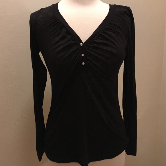 Black See Through Design Top.
