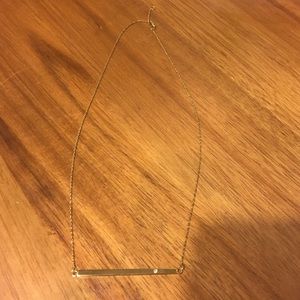 Jennifer Zeuner Chelsea Bar Necklace, Gold