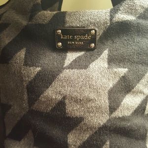 Kate Spade Large Tate in Grey Black Flannel