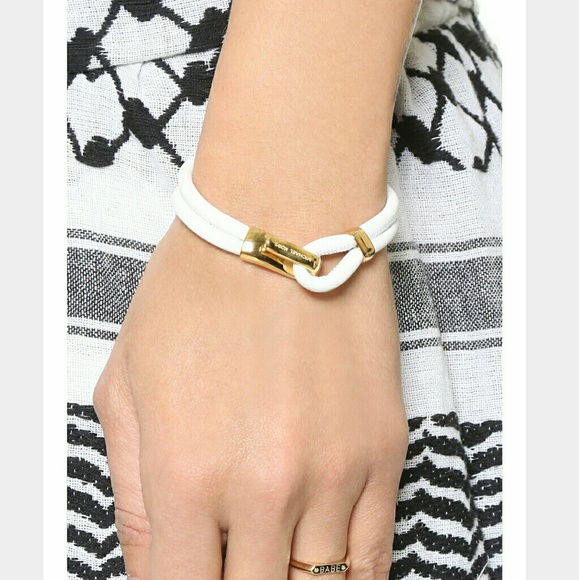 Michael Kors Jewelry - White Leather Micheal Kors Bracelet