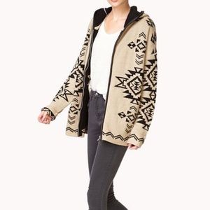 Forever 21 Southwestern Hoodie Jacket Medium M F21