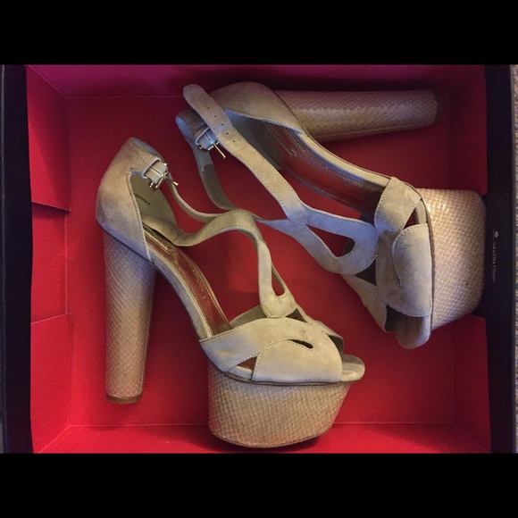 Beige Platform heels by Wild Pair