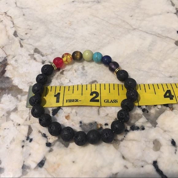 Healing Chakra Lava Bracelet - Picture 4 of 4