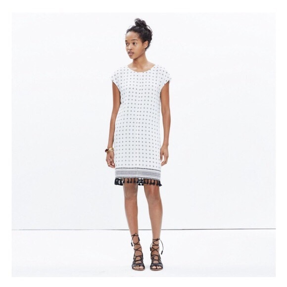 Madewell Scatterblock Tassel Dress