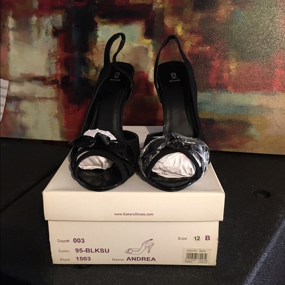 NEVER WORN Baker's Suede and Patent Leather Heel