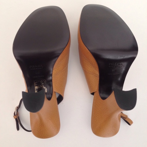 ‼️SOLD‼️ NIB [Prada] Retro Peep Toe Platform Heels - Picture 4 of 8