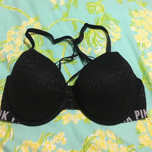 Victoria's Secret Pink Leopard Lace Push-up Bra