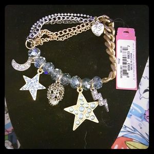 Betsey Johnson celestial skull bracelet NWT